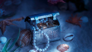 Treasure chest under the sea