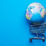 globe in a shopping cart