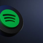 Spotify icon on black background