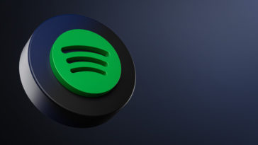Spotify icon on black background