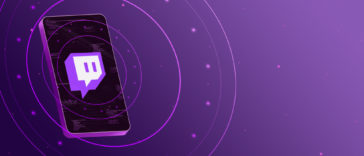 Twitch logo on a phone