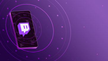 Twitch logo on a phone