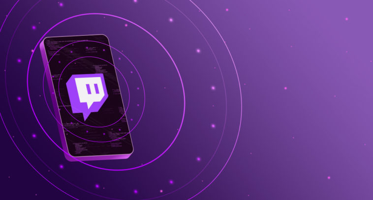 Twitch logo on a phone