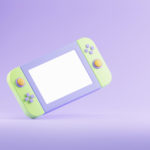 3d gameboy illustration in pastel colors