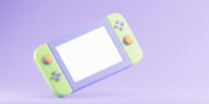 3d gameboy illustration in pastel colors