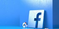 3d facebook logo and like button