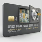 credit card that looks like an opened safe with money inside