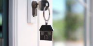 house key in keyhole