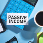 passive income card on a calculator