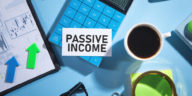 passive income card on a calculator