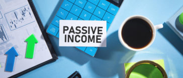 passive income card on a calculator