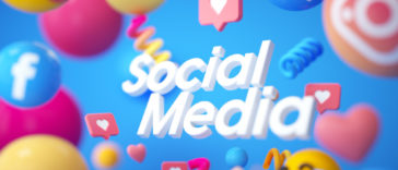social media logos and emojis