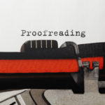 word proofreading typed on a typewriter