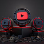 youtube icons on a podium