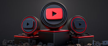 youtube icons on a podium