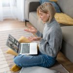 woman working from home