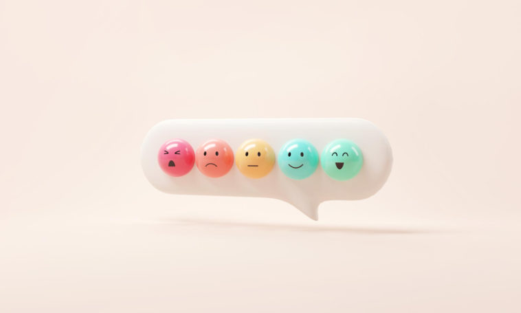 set of emoticons in a speech bubble