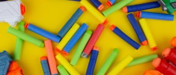 colorful nerf gun bullets