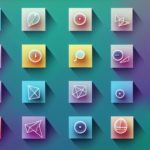 colorful icons with different symbols