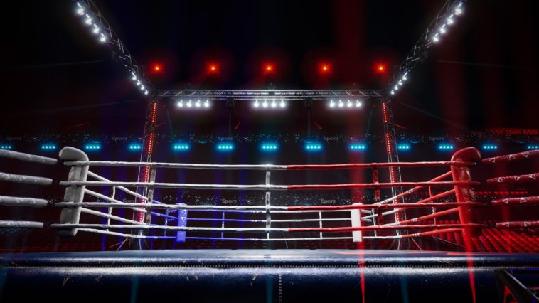 empty wrestling arena