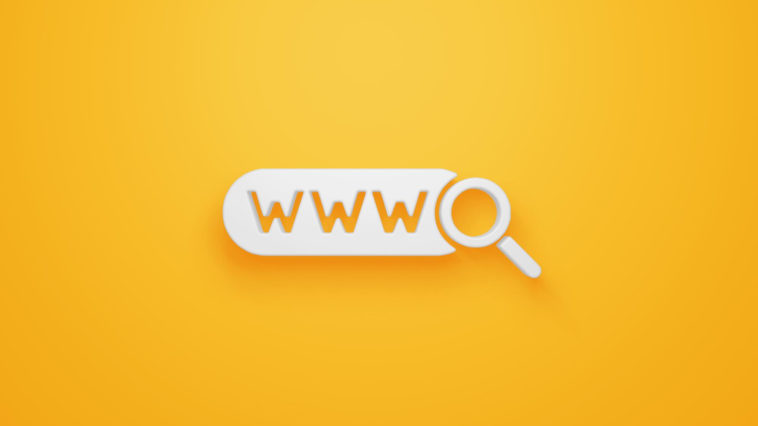 3d search bar with yellow background
