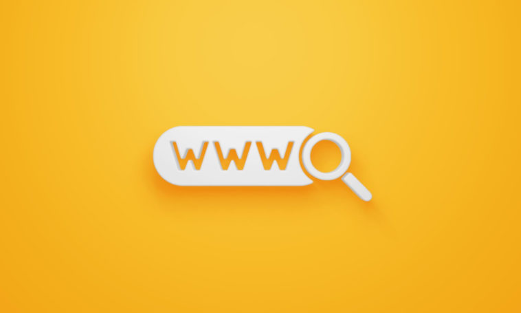 3d search bar with yellow background