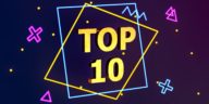 3D gold top 10 on a purple background