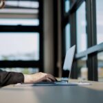 businesswoman working on a laptop