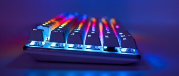 side view of a gaming keyboard