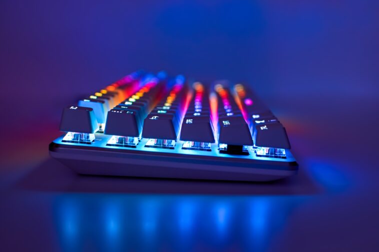 side view of a gaming keyboard