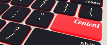 keyboard with red content button